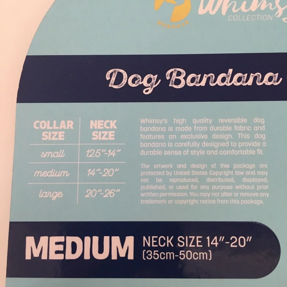 NEW (M) Dog Bandana Reversible Americana Tie Dye